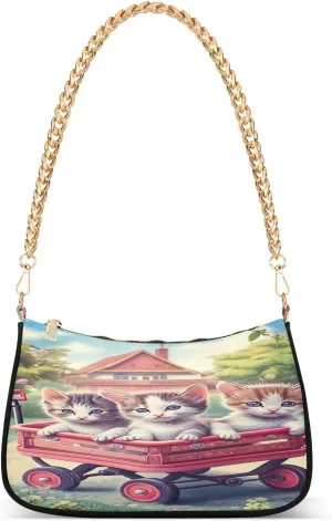 Kittens Wagon Hand Bags for Women, Womens Shoulder Bags Crossbody