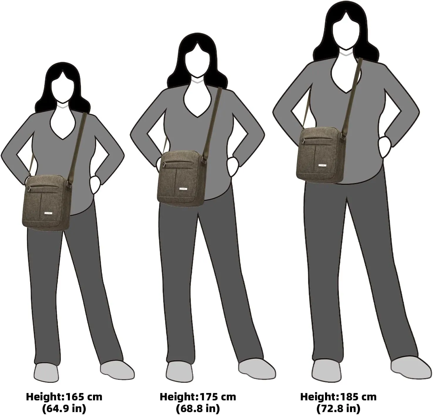 KL928 Men's Messenger Bag - Crossbody Shoulder Bags Travel Bag Man Purse Casual Sling Pack for Work Business