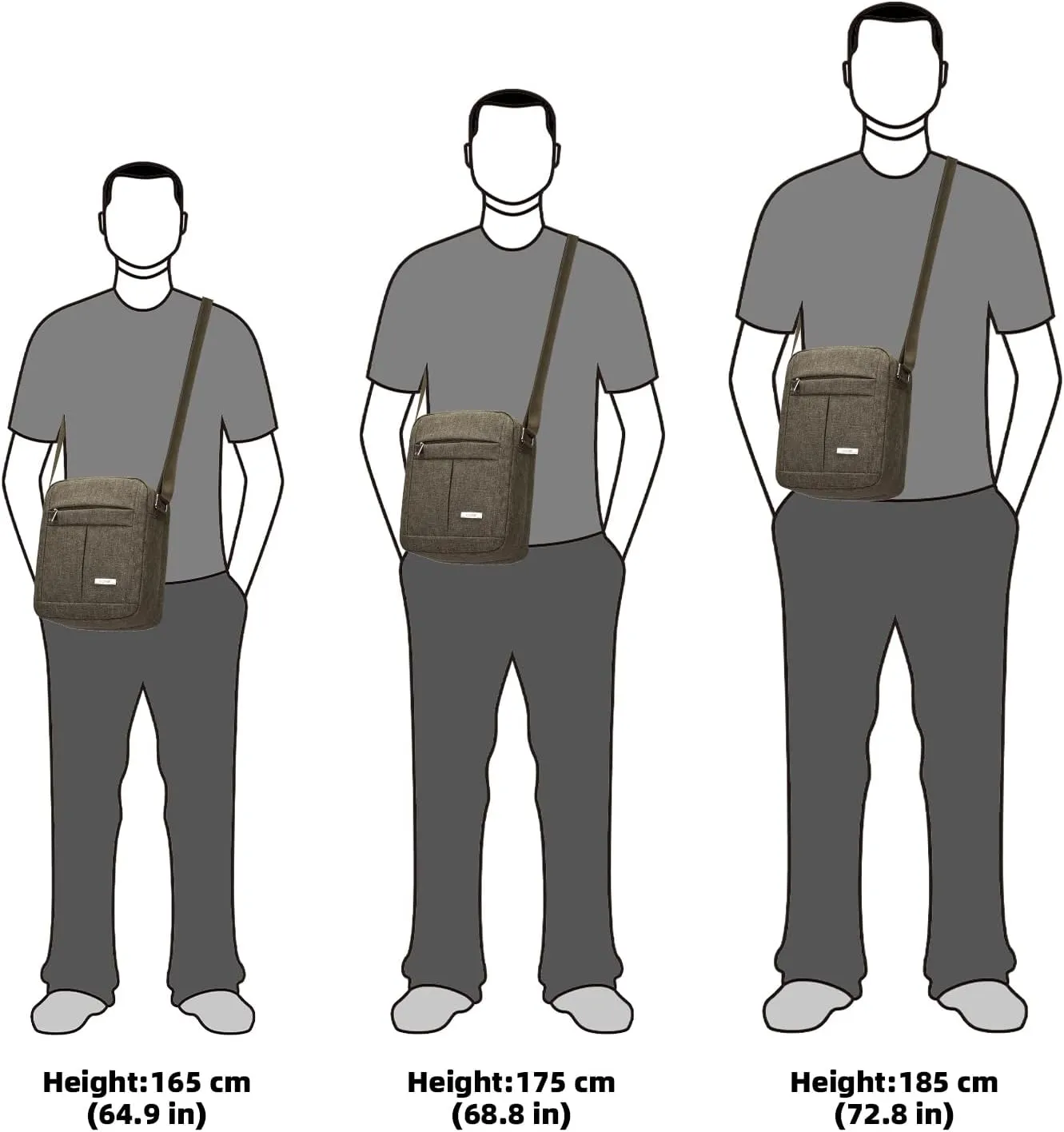 KL928 Men's Messenger Bag - Crossbody Shoulder Bags Travel Bag Man Purse Casual Sling Pack for Work Business
