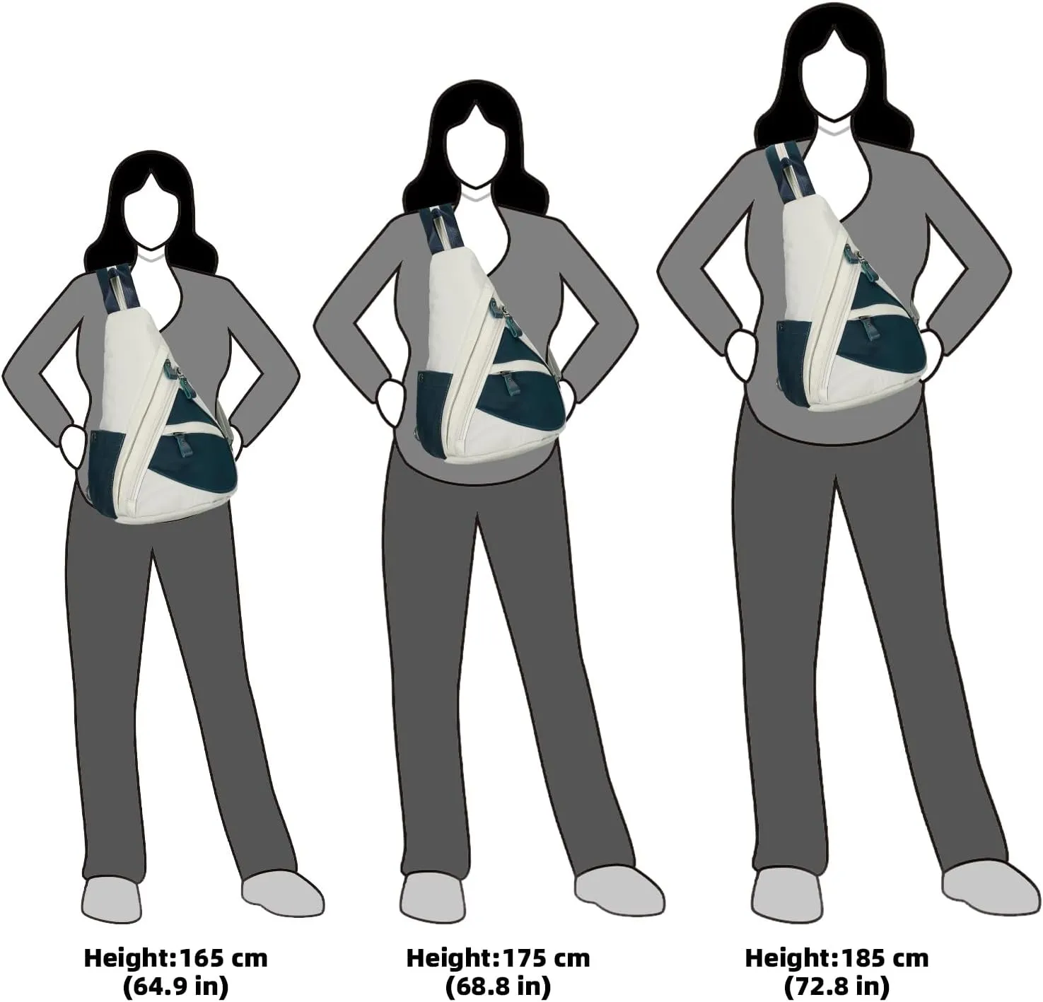 KL928 Nylon Sling Bag - Small Crossbody Backpack Shoulder Casual Daypack Multipurpose Rucksack for Men Women