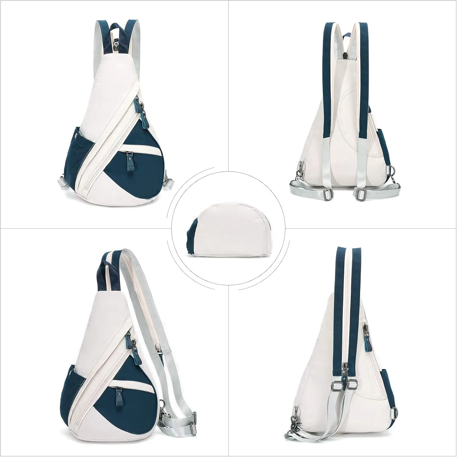KL928 Nylon Sling Bag - Small Crossbody Backpack Shoulder Casual Daypack Multipurpose Rucksack for Men Women