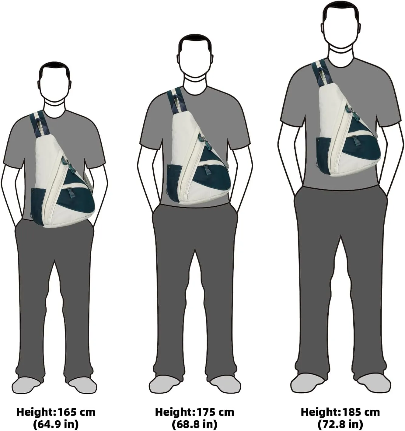 KL928 Nylon Sling Bag - Small Crossbody Backpack Shoulder Casual Daypack Multipurpose Rucksack for Men Women
