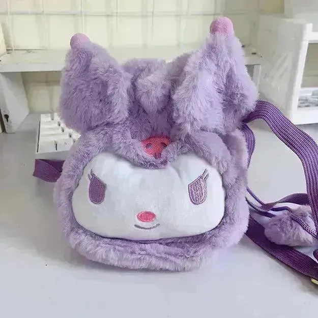 Kuromi & Pikachu 3D Cartoon Crossbody Plush Bag