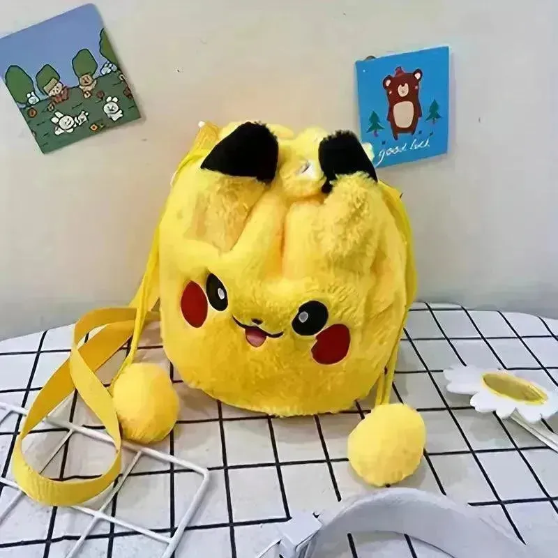 Kuromi & Pikachu 3D Cartoon Crossbody Plush Bag