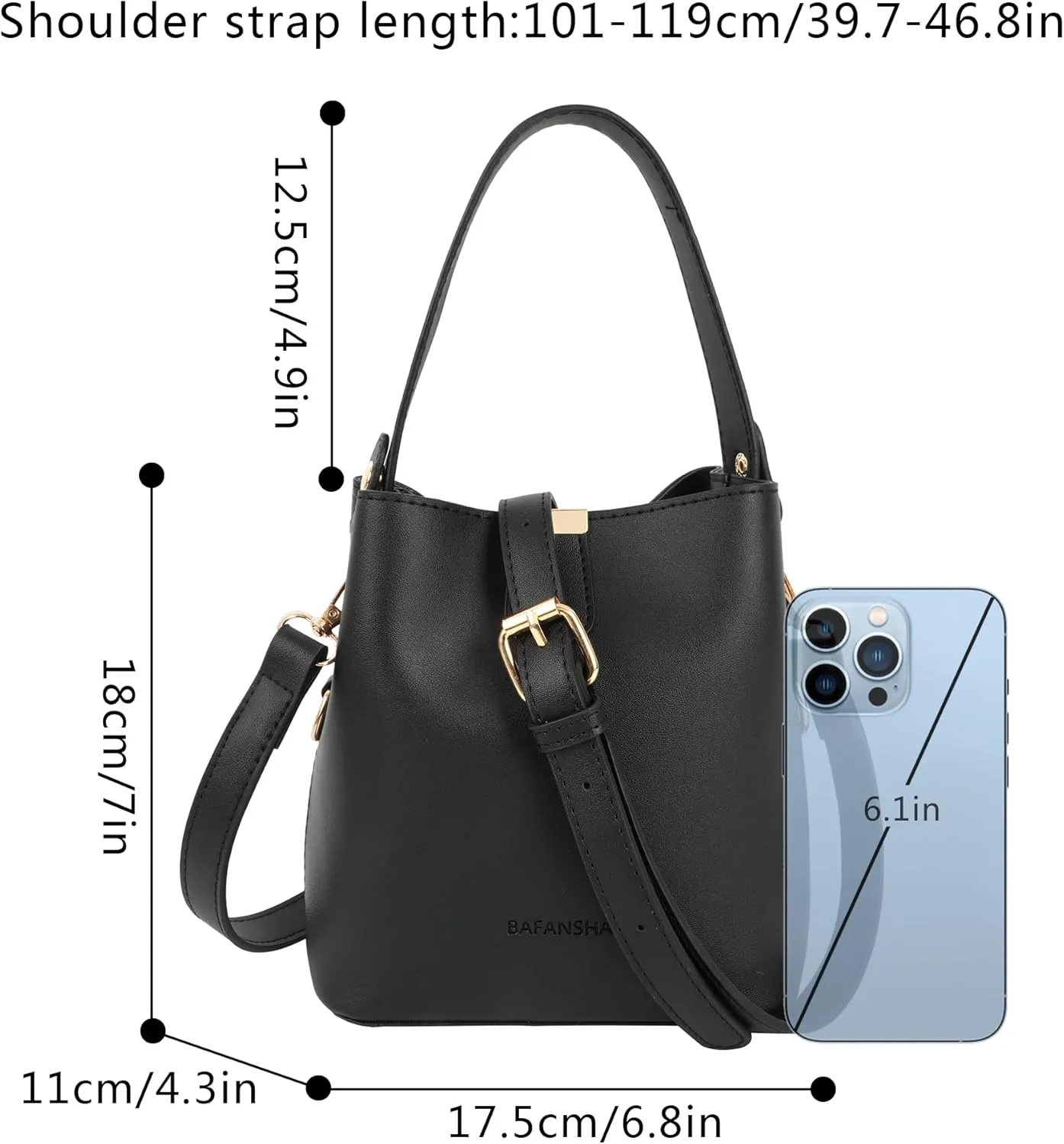 LABANCA Women Retro Alligator Bucket Bags Crocodile Pattern Designer Shoulder Bag Ladies PU Purse Crossbody Wallet Bag