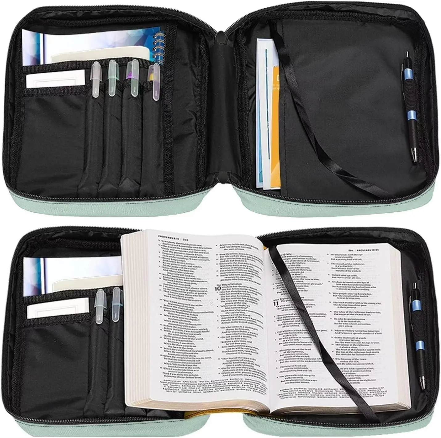 Large Bible Bag Bible Case for Women Bible Cover Case Bible Covers with Shoulder Strap Church Bag Christian Print