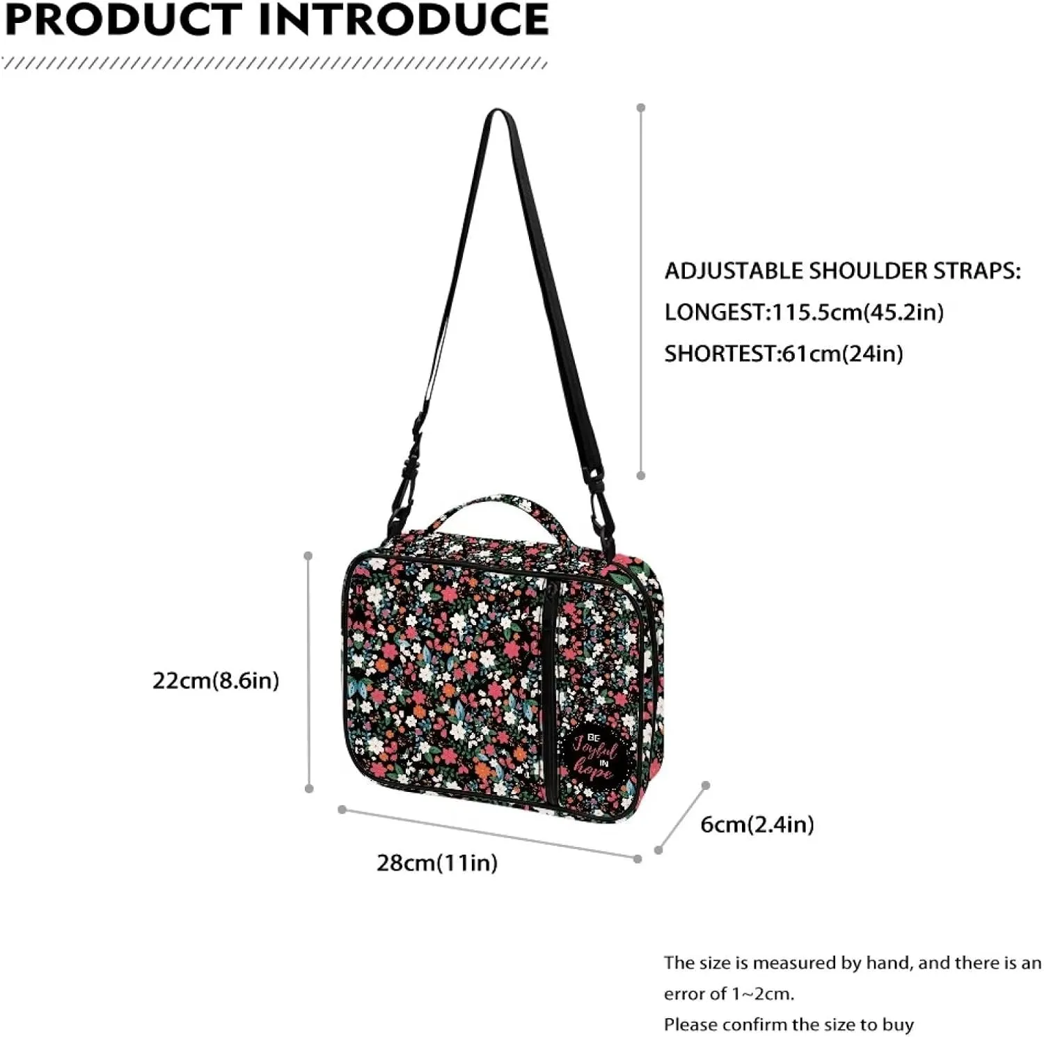 Large Bible Bag Bible Case for Women Bible Cover Case Bible Covers with Shoulder Strap Church Bag Christian Print