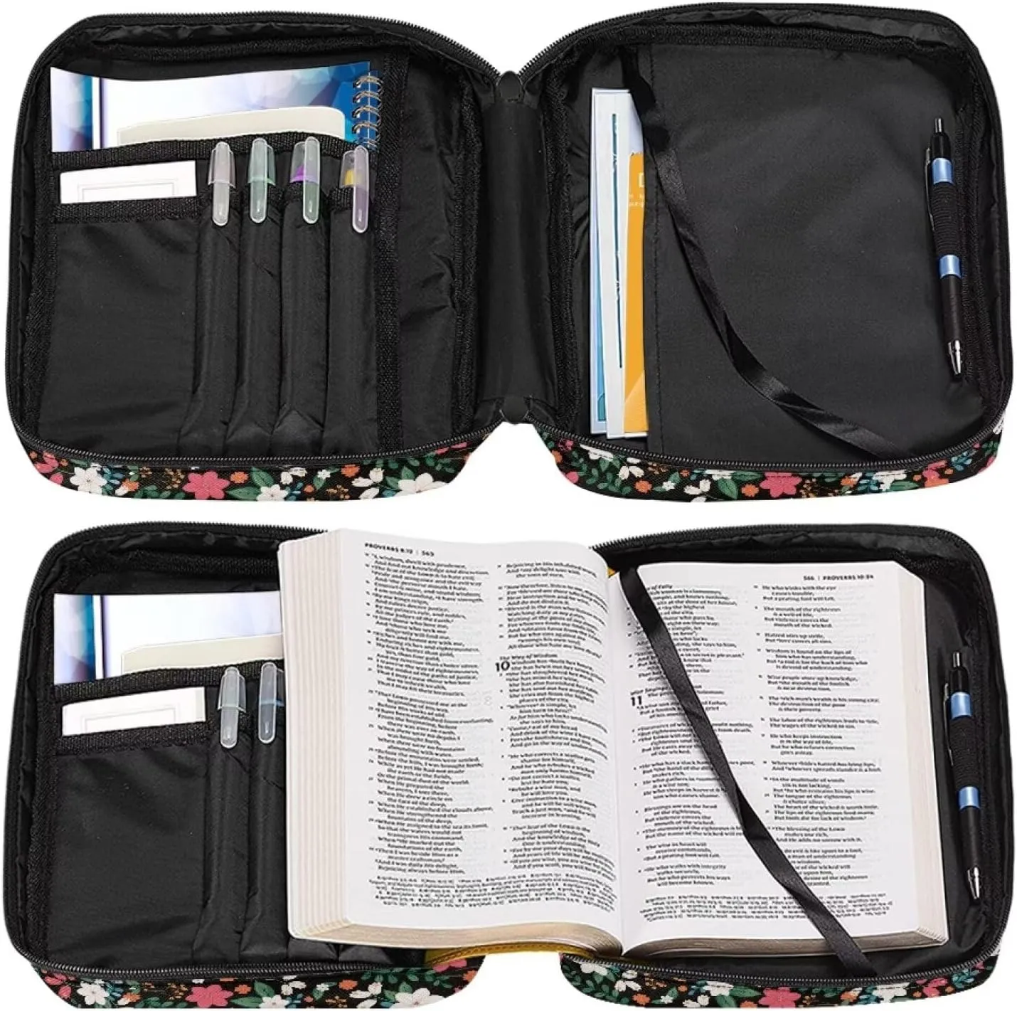 Large Bible Bag Bible Case for Women Bible Cover Case Bible Covers with Shoulder Strap Church Bag Christian Print