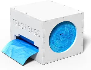 Largest Club Size Trash Bag Holder, Trash Bag Dispenser, 10.6" x 8.65" - Holds 200 Rolls & Regular Size Rolls, Wall-Mounted Cleaning Supplies Organizer for Kitchen & Laundry Room