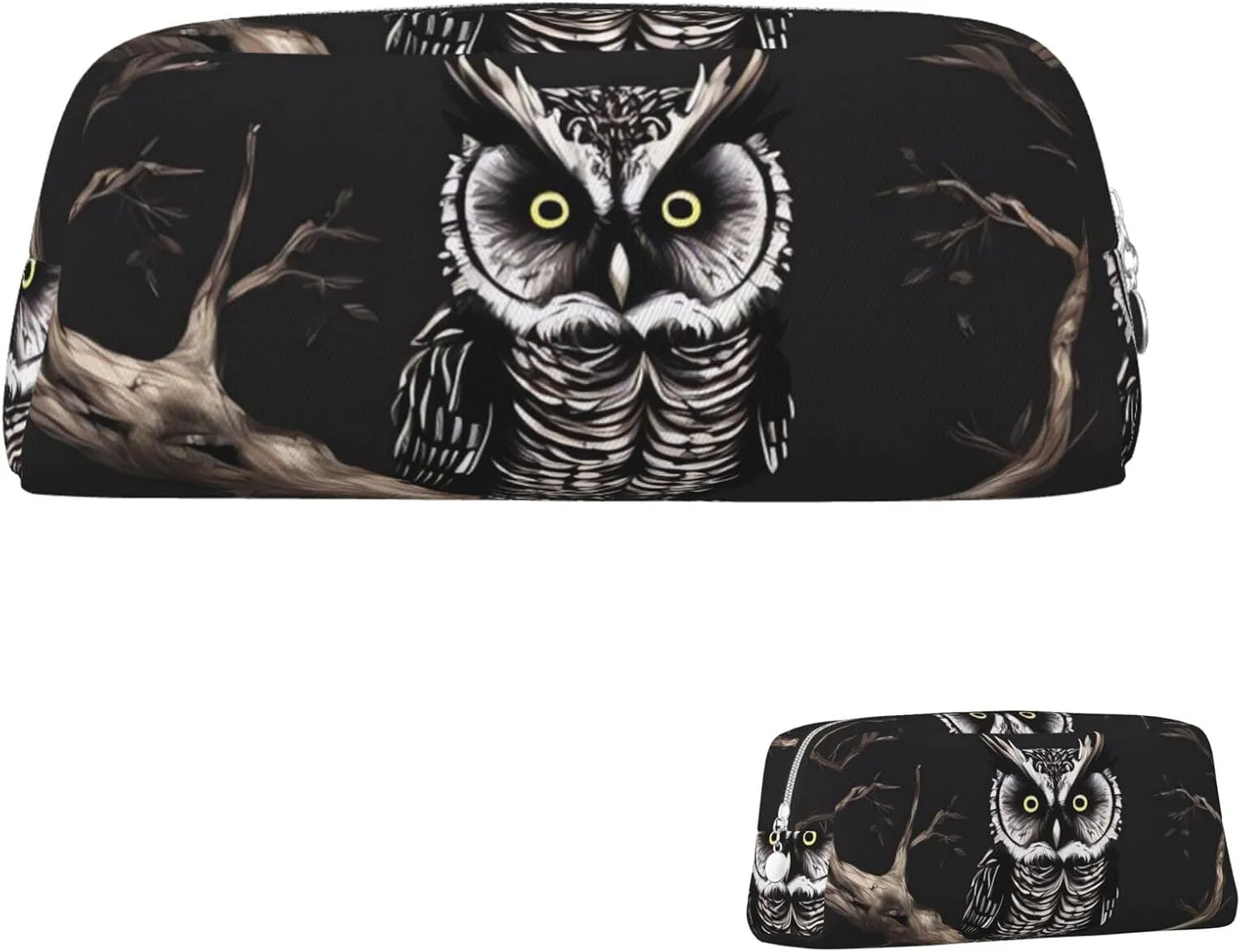 Late Night Owl Makeup Bag for Women Men Travel Toiletry Bag Aesthetic Purse Pouch Large Pencil Case