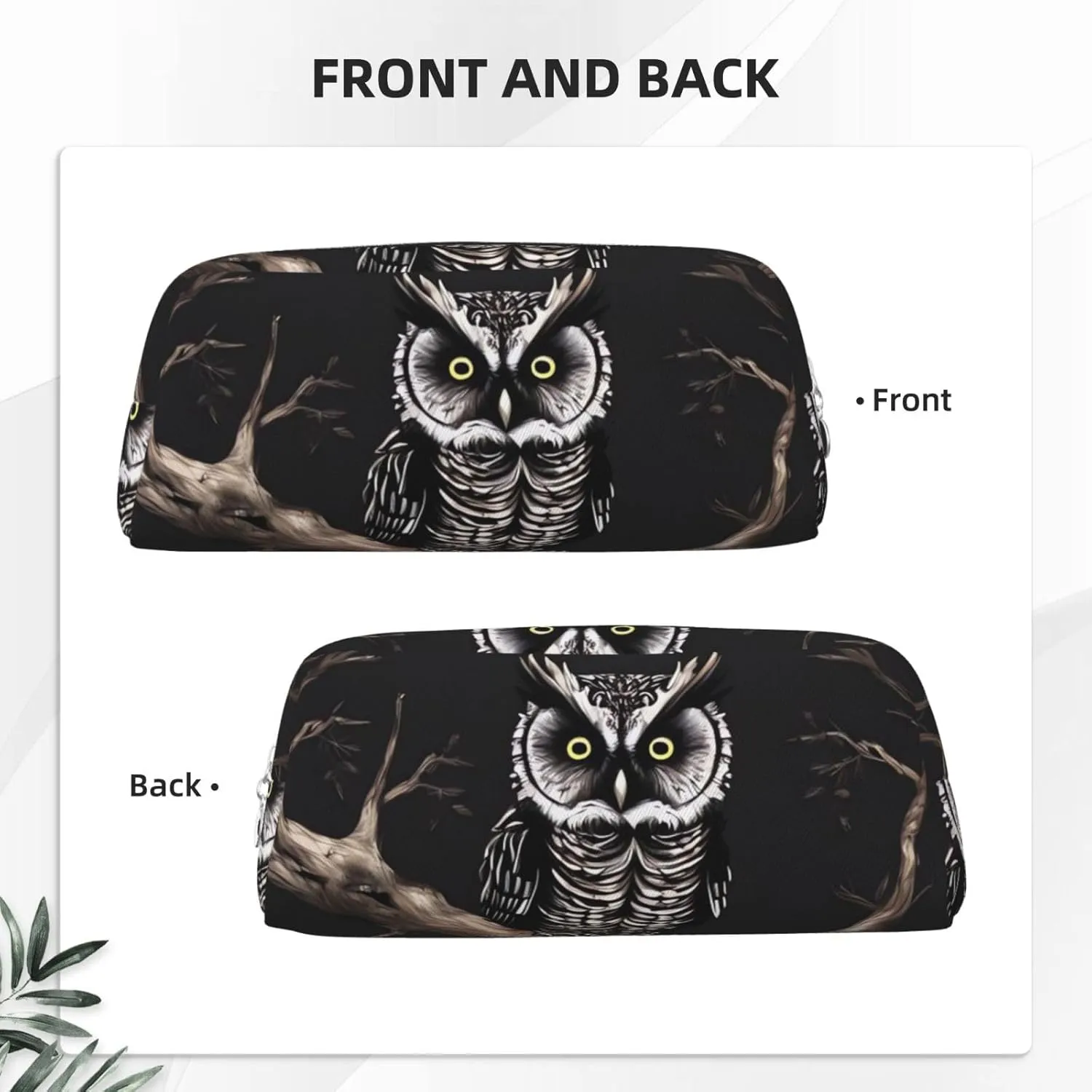 Late Night Owl Makeup Bag for Women Men Travel Toiletry Bag Aesthetic Purse Pouch Large Pencil Case