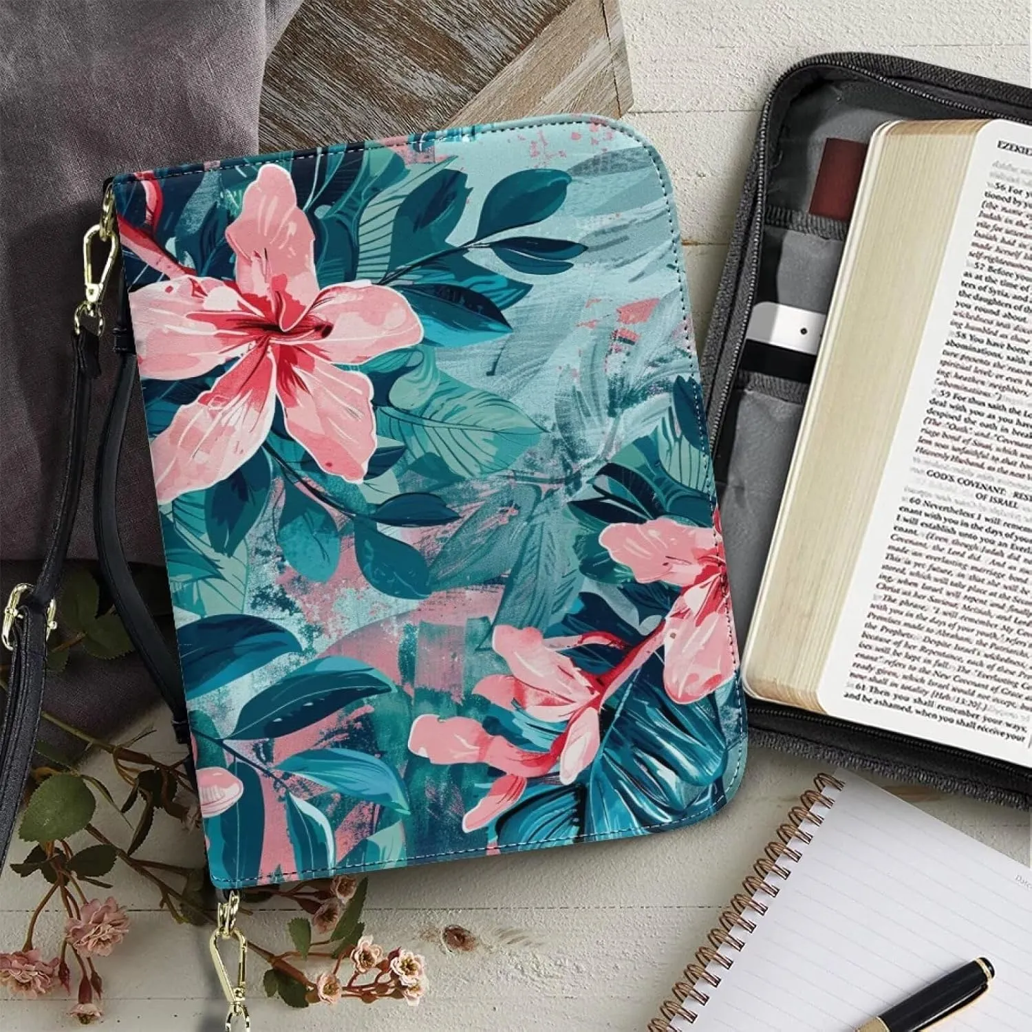 Leather Bible Cover Bags for Womens Fashion Crossbody Prayer Purse with Shoulder Strap