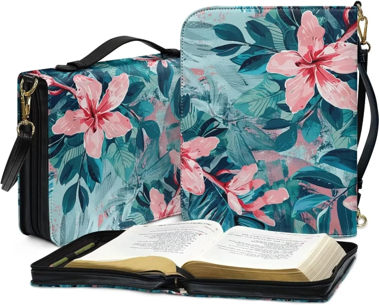 Leather Bible Cover Bags for Womens Fashion Crossbody Prayer Purse with Shoulder Strap