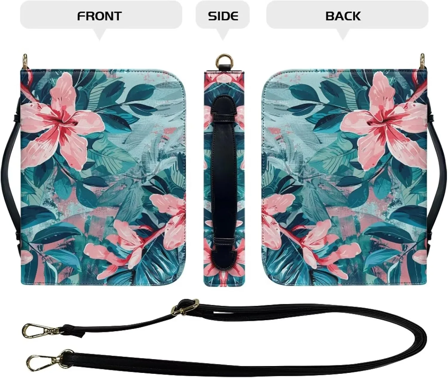 Leather Bible Cover Bags for Womens Fashion Crossbody Prayer Purse with Shoulder Strap