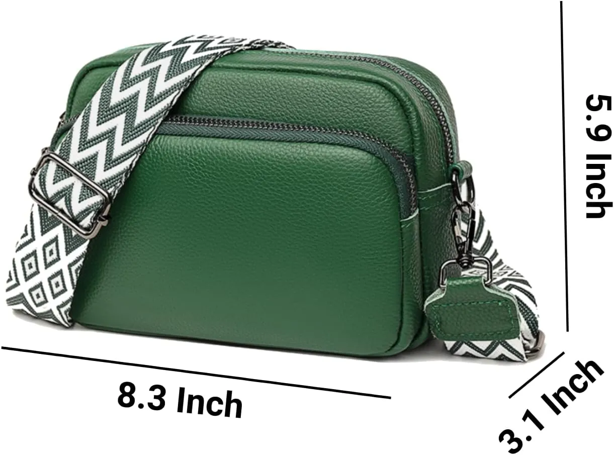 Leather Crossbody Bag for Women, Purse Shoulder Bag with Adjustable Strap, Small Shoulder Purse Handbag for Women