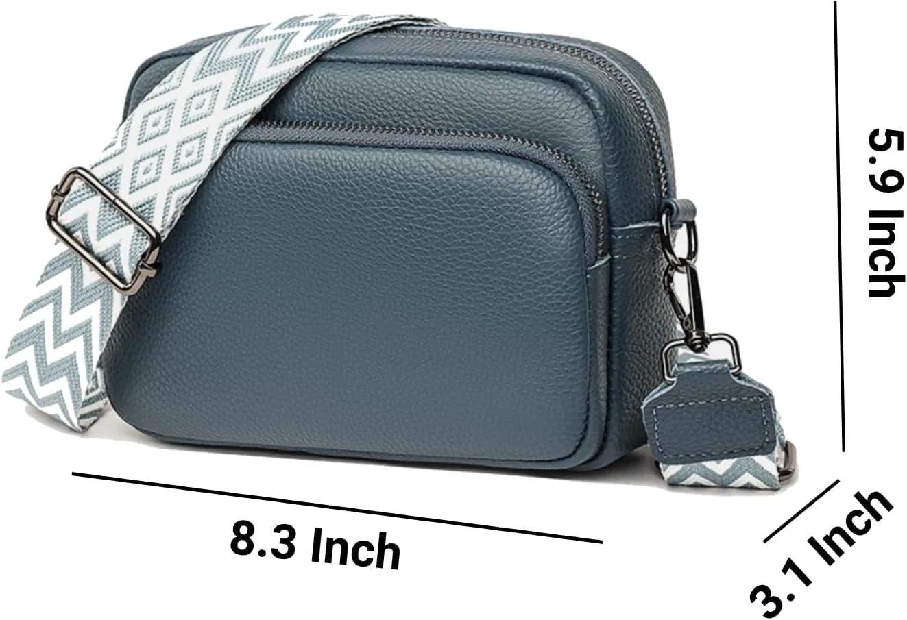 Leather Crossbody Bag for Women, Purse Shoulder Bag with Adjustable Strap, Small Shoulder Purse Handbag for Women