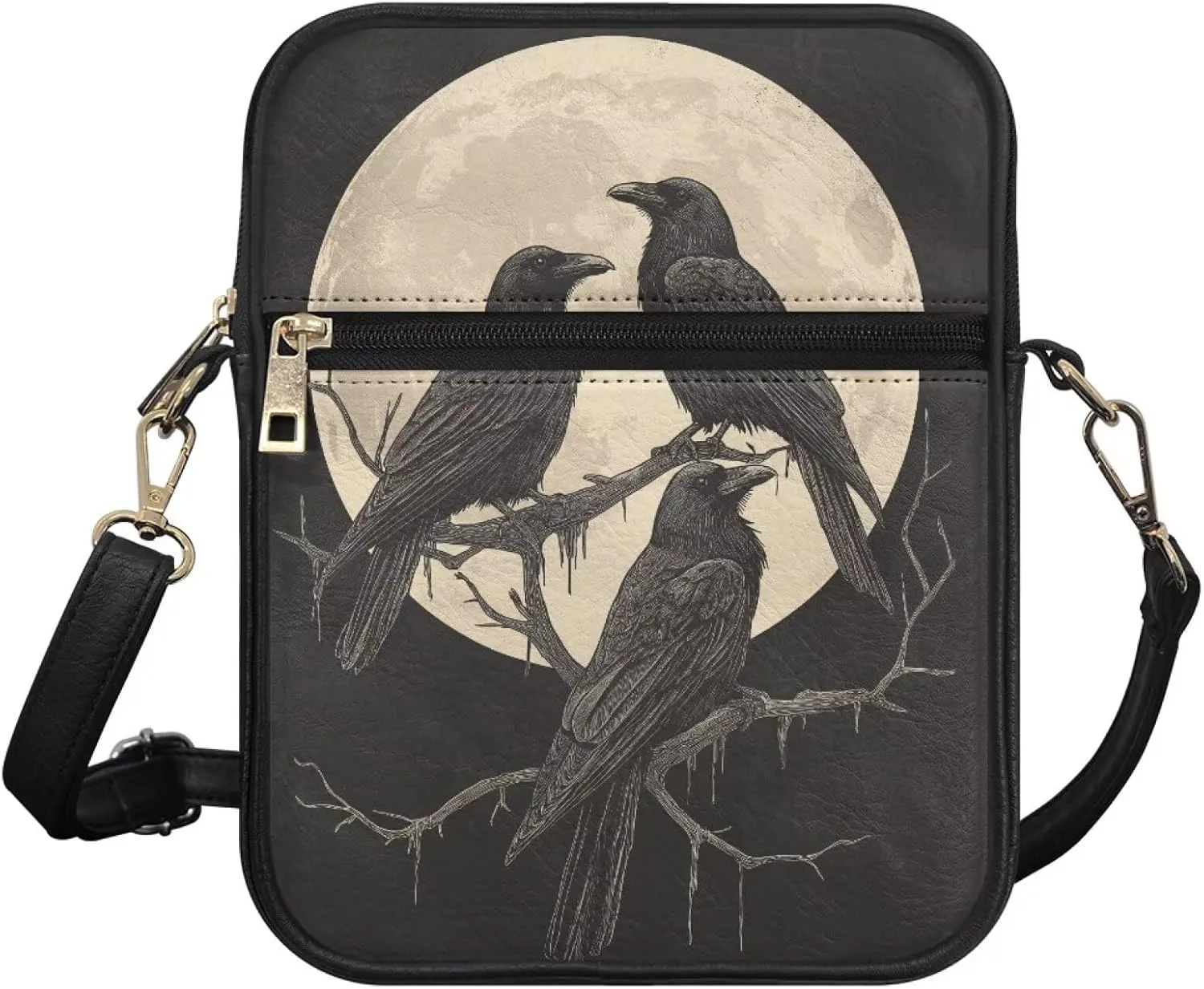 Leather Messenger Bag for Men Women Crossbody Shoulder Bags Satchel Casual Sling Daypack Work Business Daily Purse
