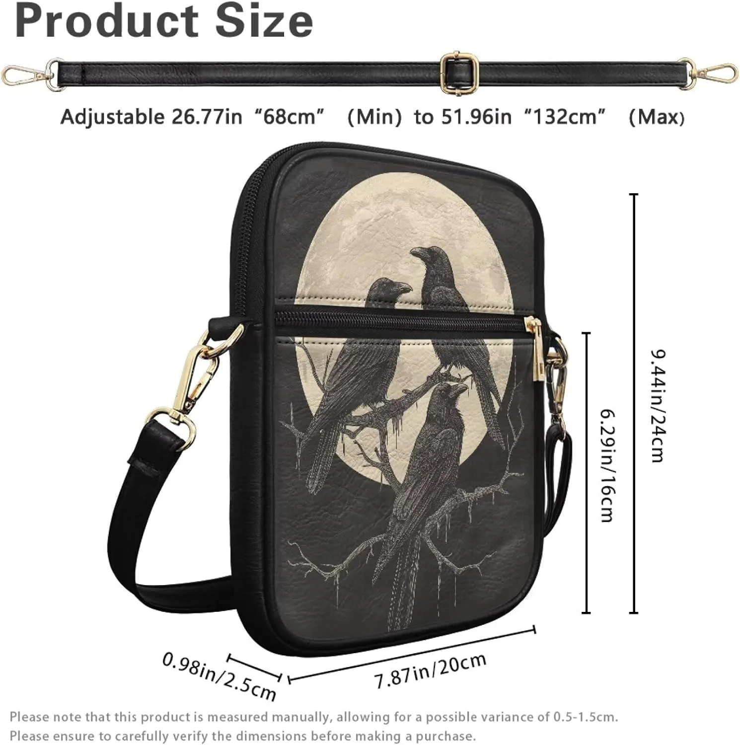 Leather Messenger Bag for Men Women Crossbody Shoulder Bags Satchel Casual Sling Daypack Work Business Daily Purse