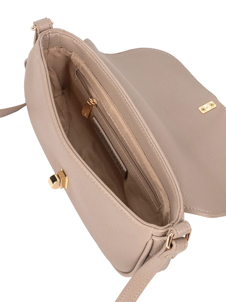 Lila Crossbody Sling Bag - Taupe