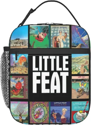 Little Music Feat Lunch Bags Reusable Lunch Box Stylish Leakproof Tote Bag Lunch Organizer Meal Holder Insulated Handbag Zipper Cooler Bags for Travel