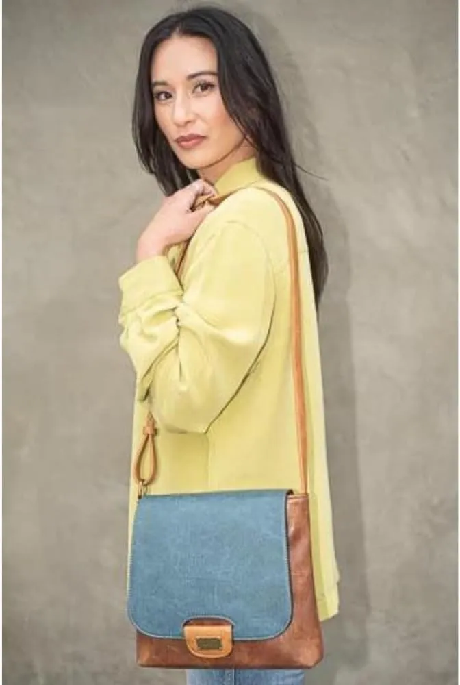 Liz Soto Amy Womens Crossbody Purse - PU Leather Crossbody Bags For Women, Sling Bag Medium Size Purse, Shoulder Bag