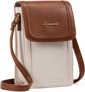 LOVEVOOK Small Crossbody Bags for Women, Leather Phone Bag with Cross Body Strap Mini Purse Wallet with Card Slots