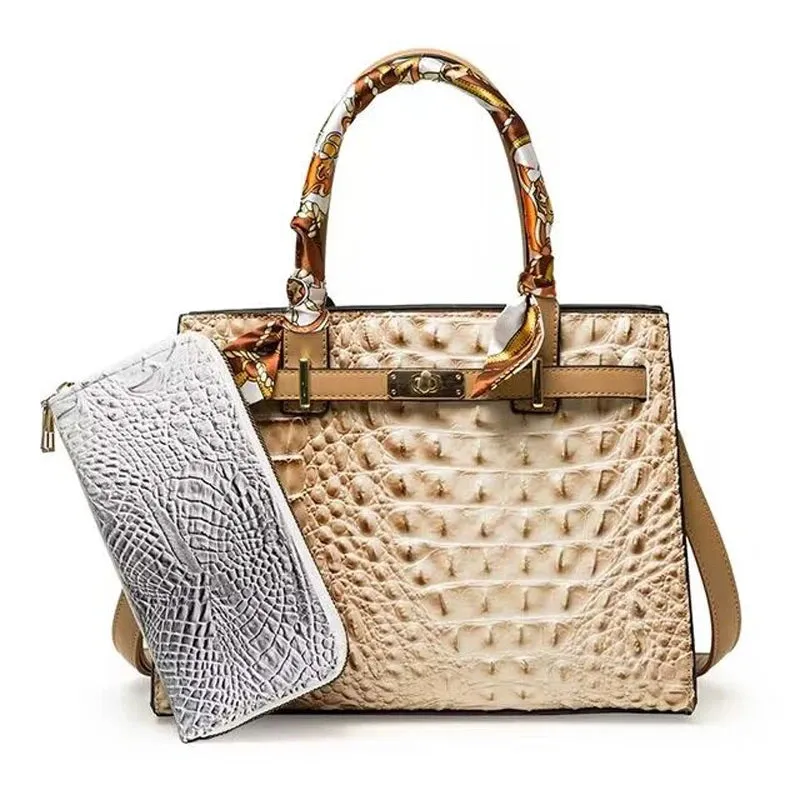 Luxury Crocodile Pattern Handbag Women Fashion Shoulder Bags Designer Famous Brand Leather Crossbody Bag Ladies Large Hand bags