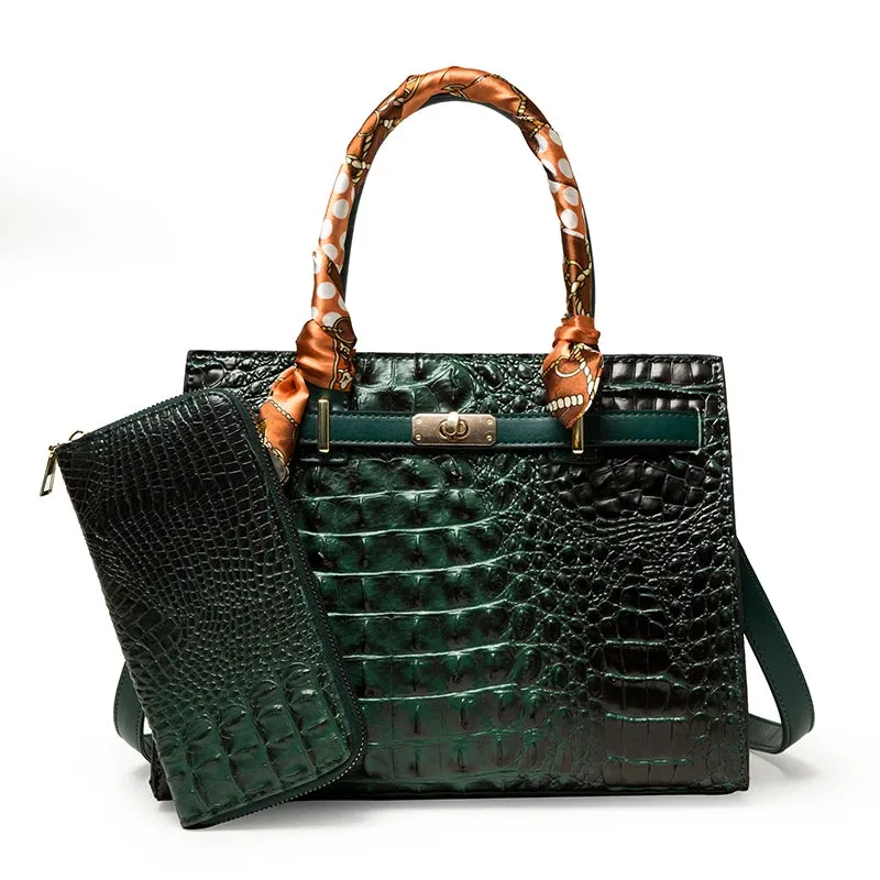 Luxury Crocodile Pattern Handbag Women Fashion Shoulder Bags Designer Famous Brand Leather Crossbody Bag Ladies Large Hand bags