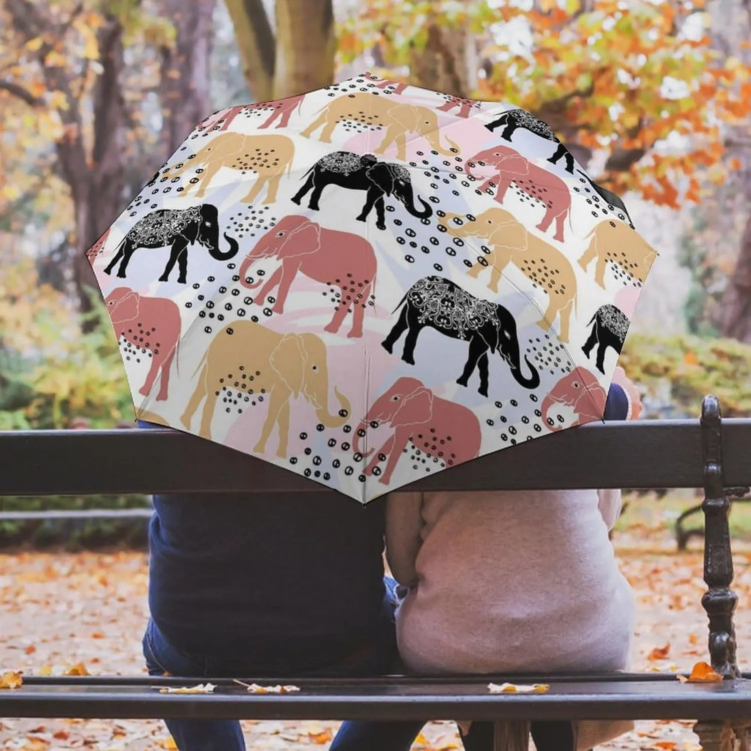 Manual Open/Close Folding Umbrella, UV Sun Parasol UV Protection, Strong Travel Rain Umbrella
