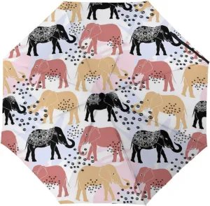 Manual Open/Close Folding Umbrella, UV Sun Parasol UV Protection, Strong Travel Rain Umbrella