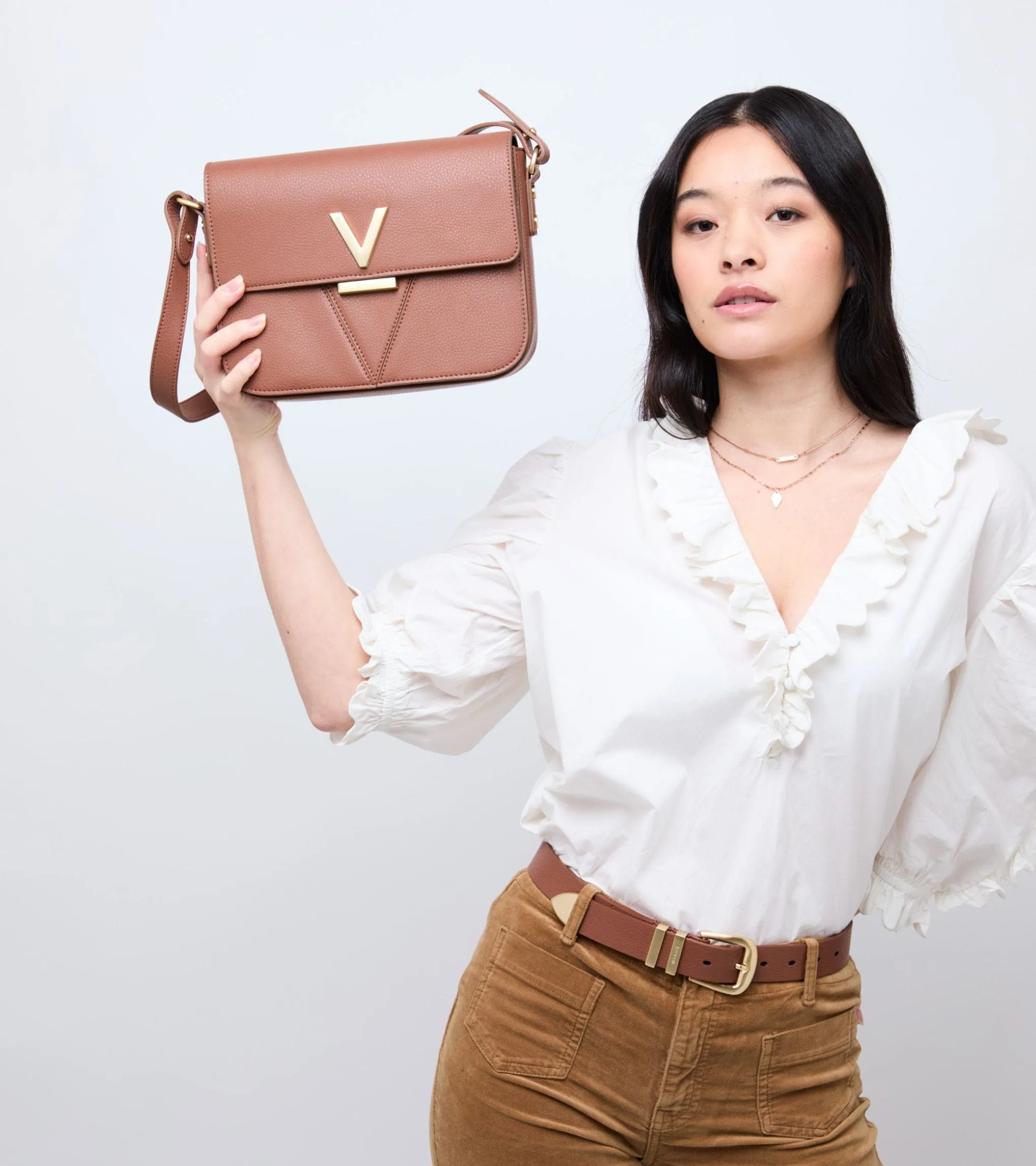 Margot Vegan Bio-Based Bamboo Leather Crossbody | Brown