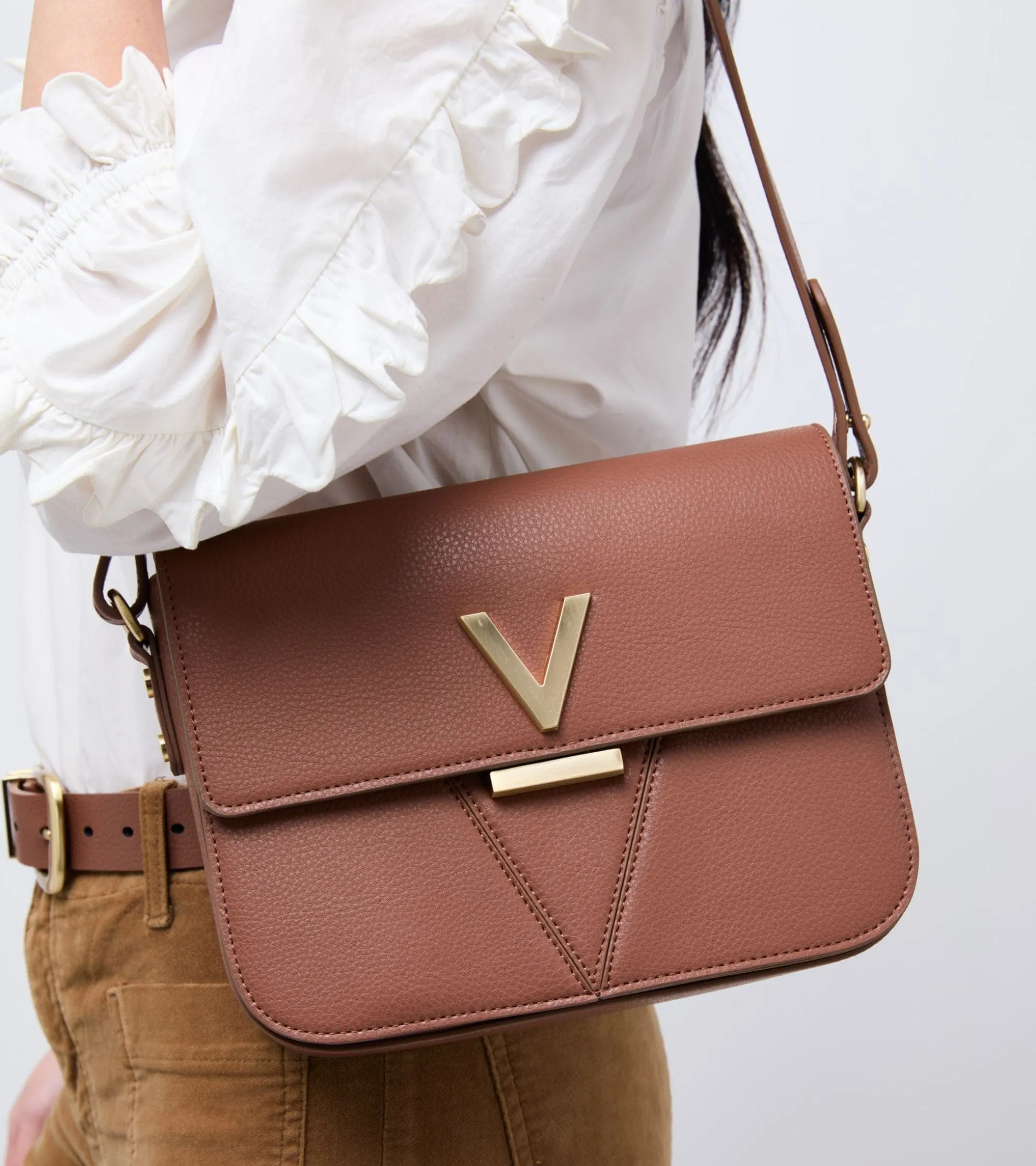 Margot Vegan Bio-Based Bamboo Leather Crossbody | Brown