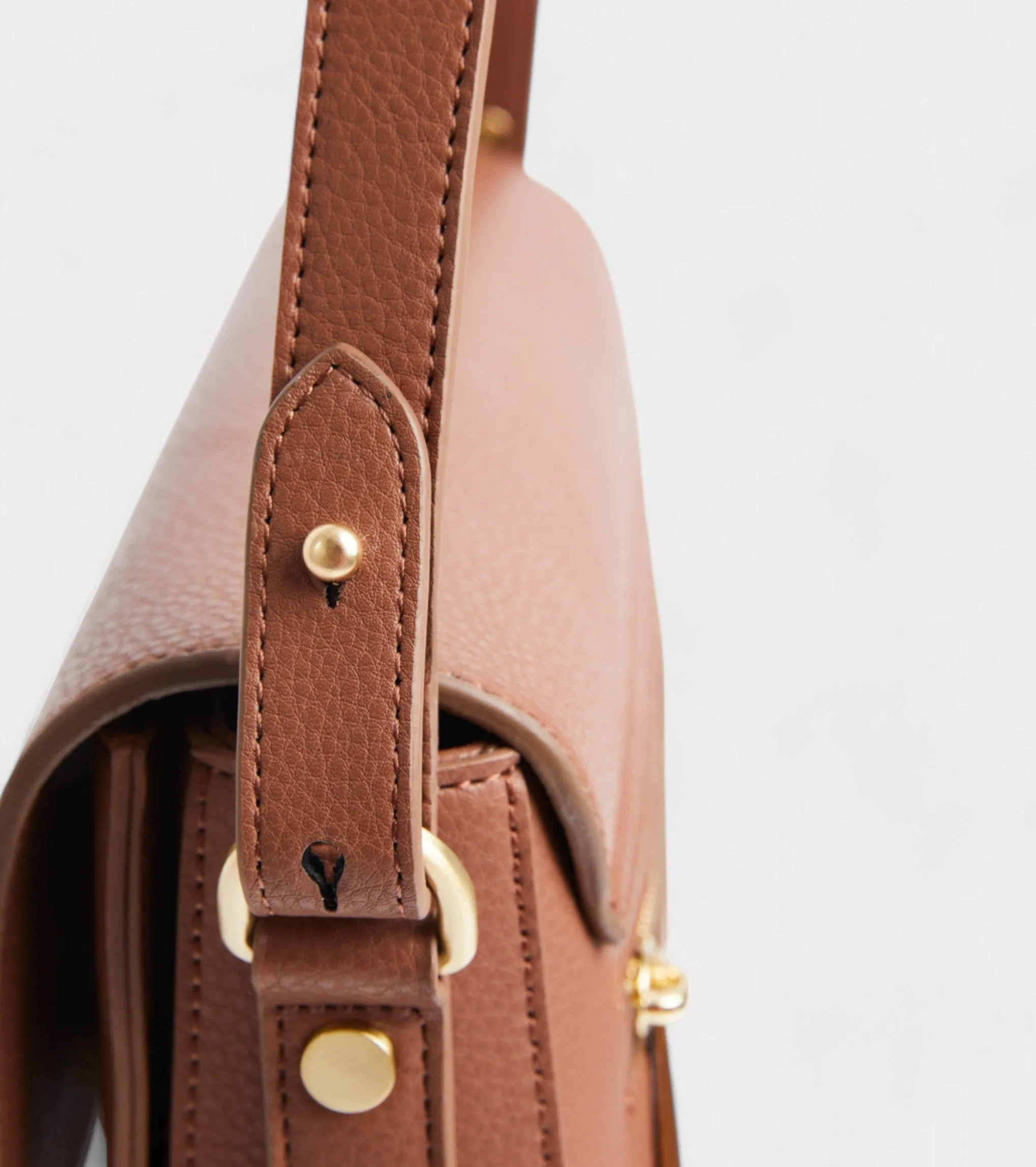Margot Vegan Bio-Based Bamboo Leather Crossbody | Brown