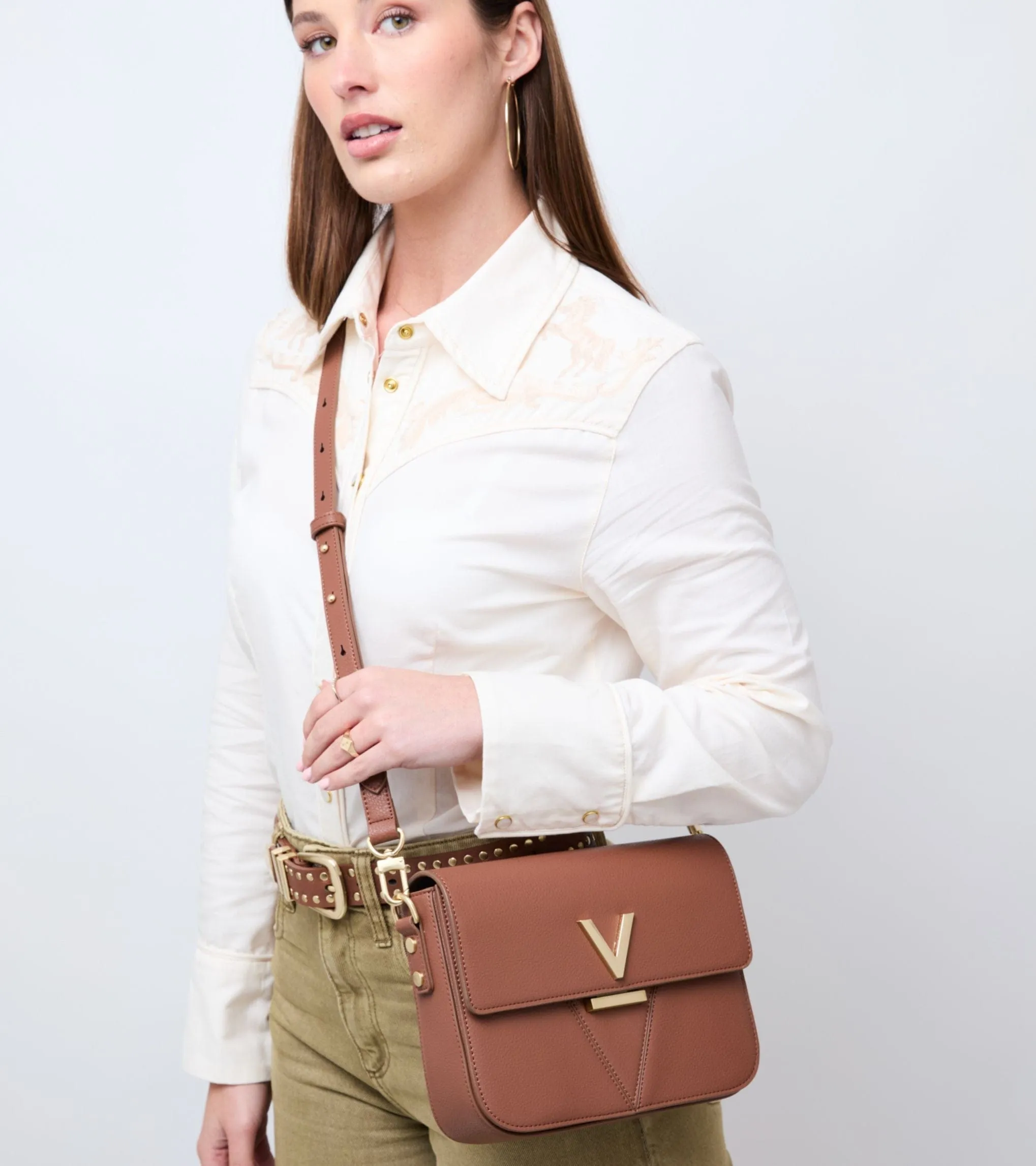 Margot Vegan Bio-Based Bamboo Leather Crossbody | Brown
