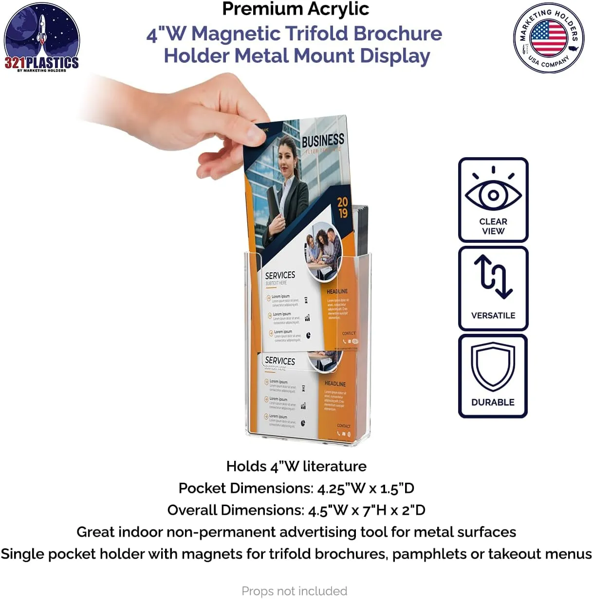 Marketing Holders 4" Wide Magnetic Milkbags Storage Caddy Perfect for New Mommies Refrigerator Mount Metal Surfaces Mount Space Saving Grab and Go Holder