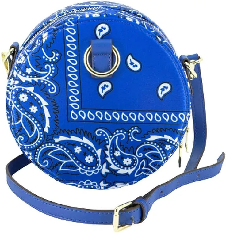Mata Shoes Crossbody Bags for Women Round Purse with bandana print