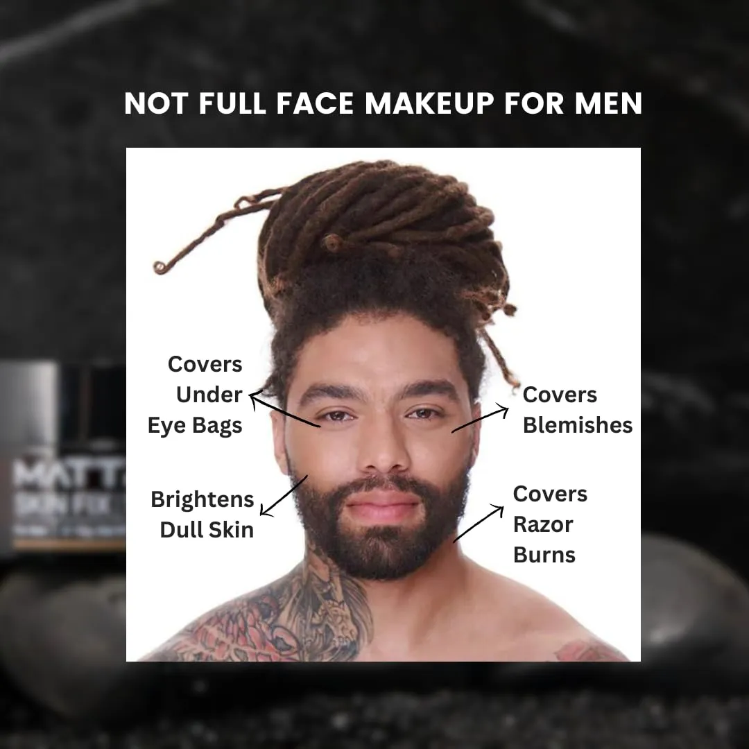 MATTR Skin Fix - Luxury - Easy for Men - Tinted Concealer - Visibly Covers Fine Lines, Under-Eye Bags, Razor Burns, Pimples - Vegan Makeup - Perfect for Gym Bag or Travel - 15g (D1)