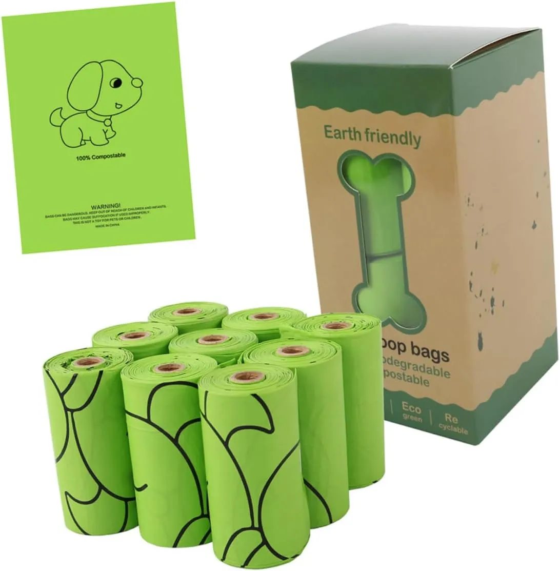 MERRYHAPY Garbage Bag Set for Dogs 6pcs Litter Bag Heavy Duty Stretchy Full Degradation Perfect for Home Office Pet Waste