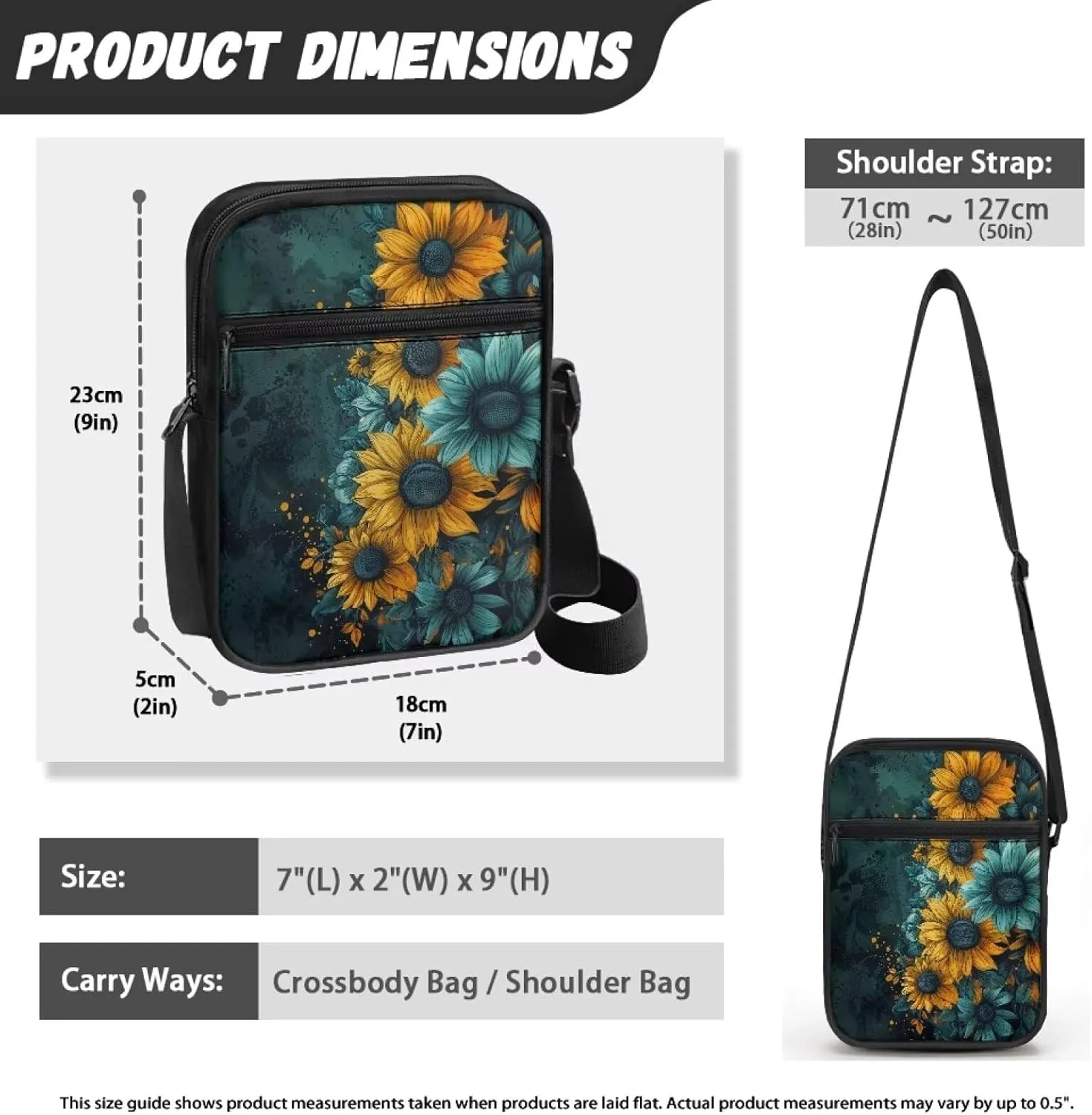 Messenger Bag for Women Crossbody Cell Phone Purse Small Shoulder Pouch for Outdoor