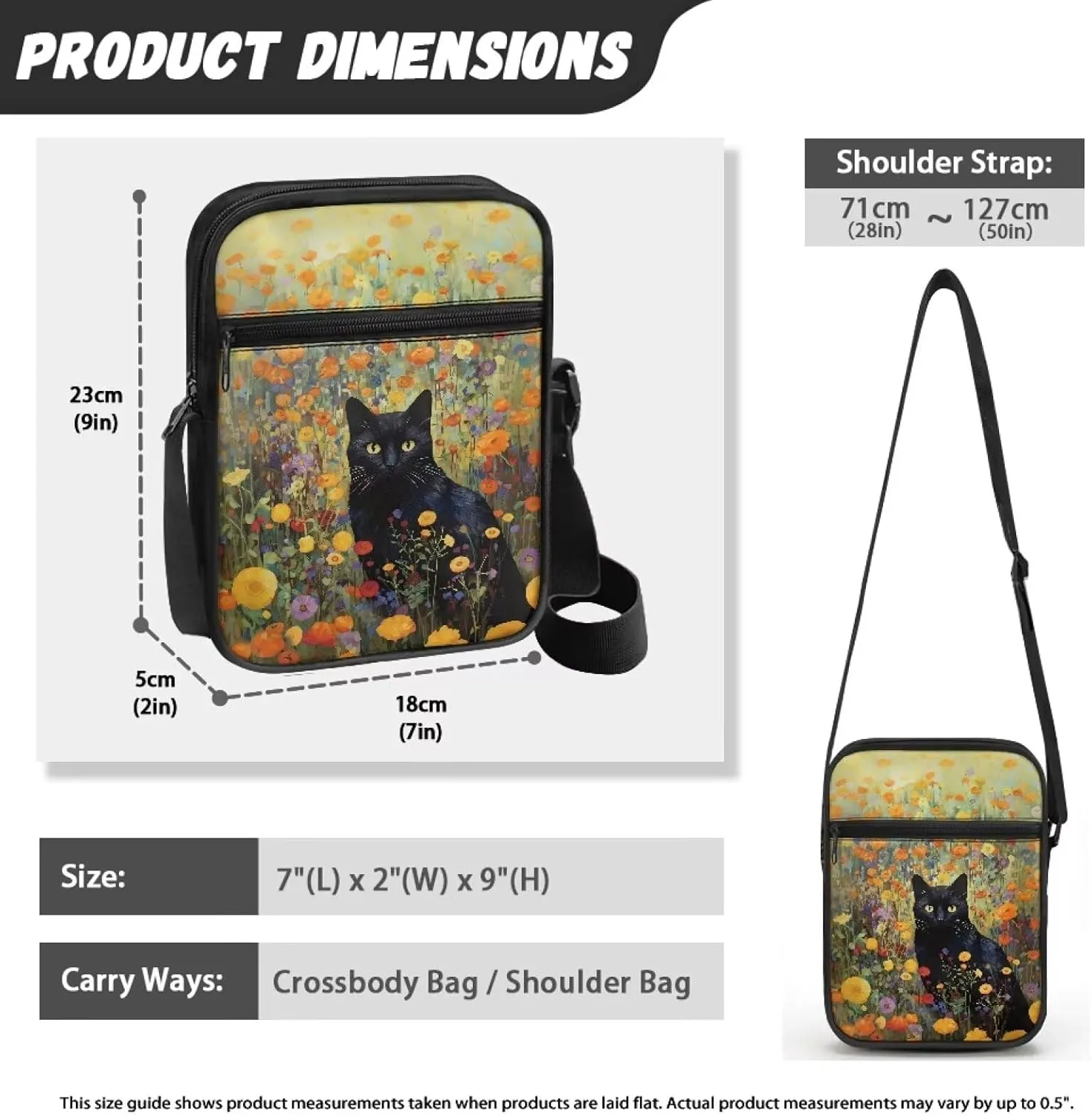 Messenger Bag for Women Crossbody Small Cell Phone Purse Wallet for Outdoors Travel