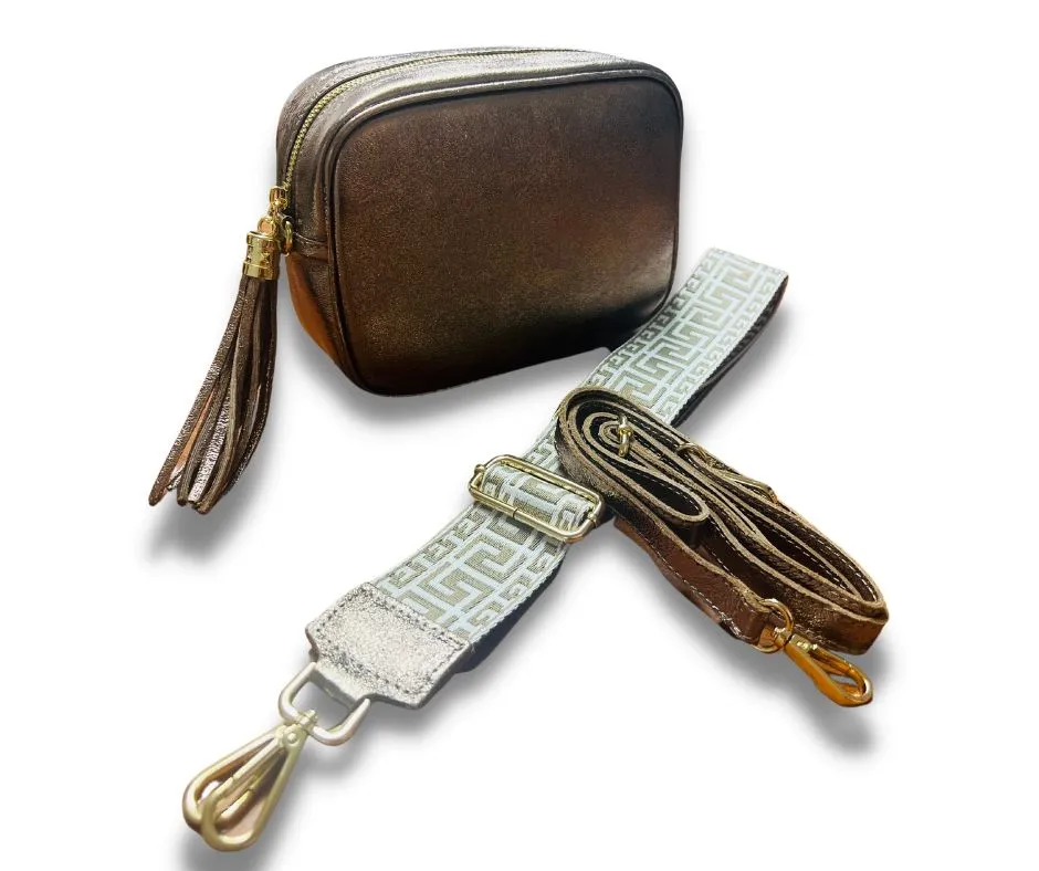 Metalic crossbody bag