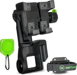 Method Golf CarryStack Golf Bag Phone Holder – Heavy Duty Magnetic Phone Mount for Most Smartphones with Magnetic Range Finder Strap- Full Rotation Open Face Design Converts Any Bag into a Tripod