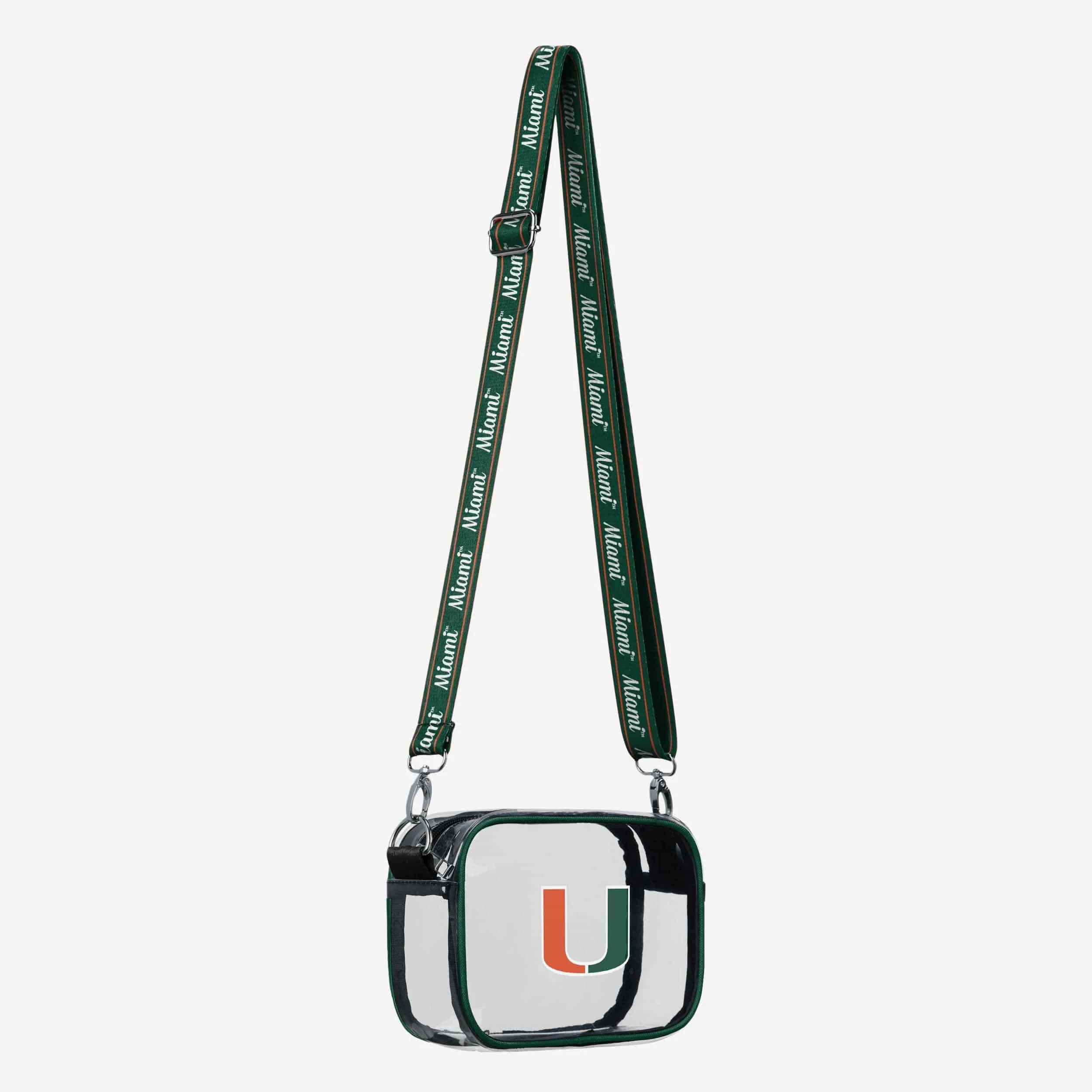 Miami Hurricanes Team Stripe Clear Crossbody Bag