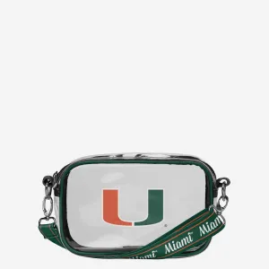 Miami Hurricanes Team Stripe Clear Crossbody Bag
