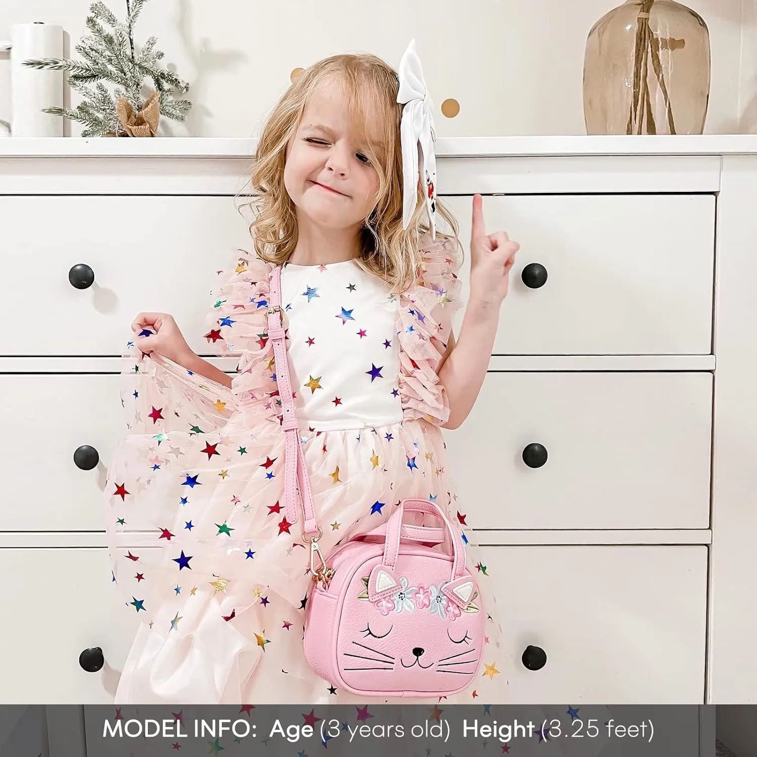 mibasies Toddler Purse for Little Girls Handbags Kids Age 3-8 Cat purse