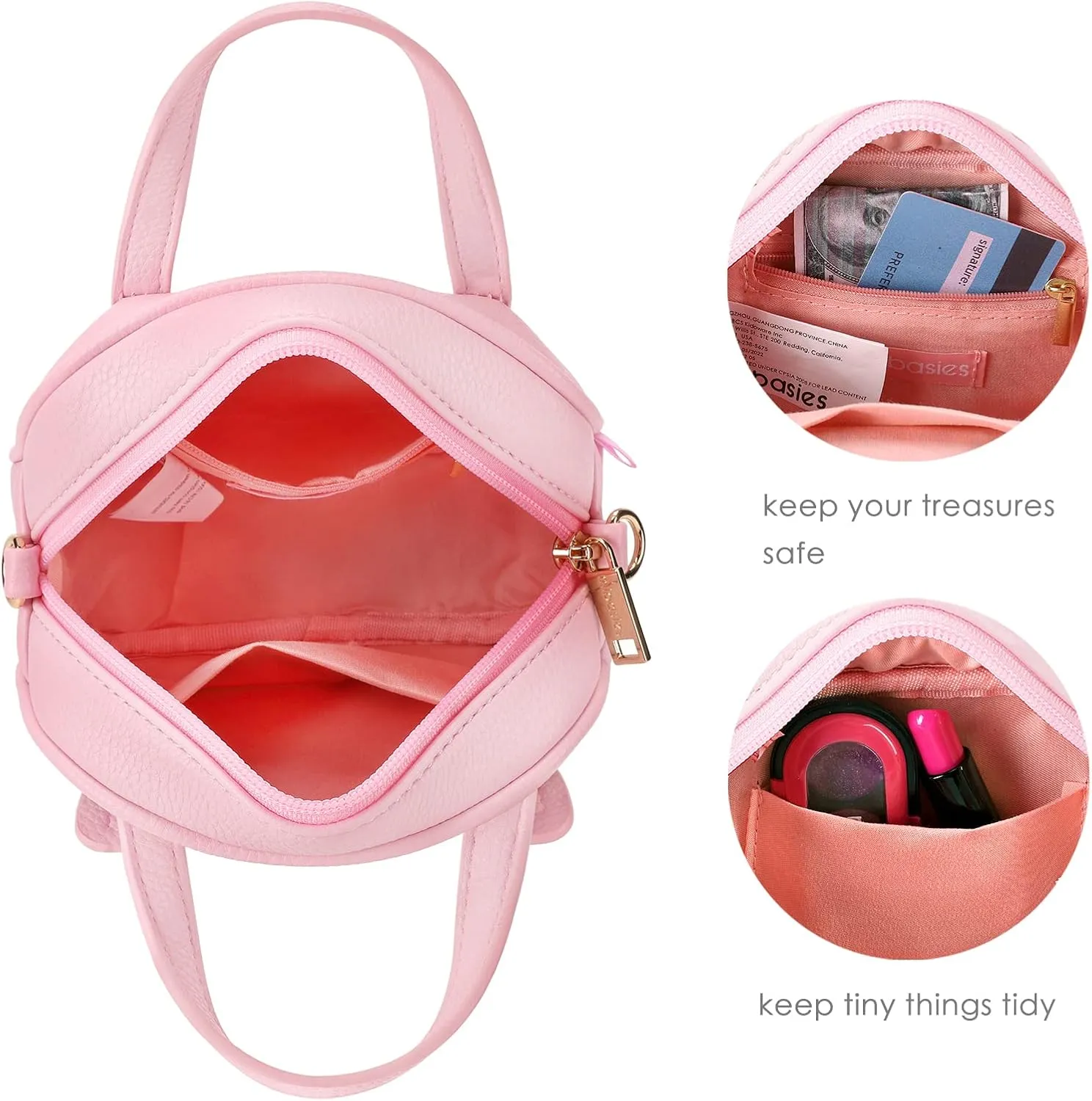 mibasies Toddler Purse for Little Girls Handbags Kids Age 3-8 Cat purse