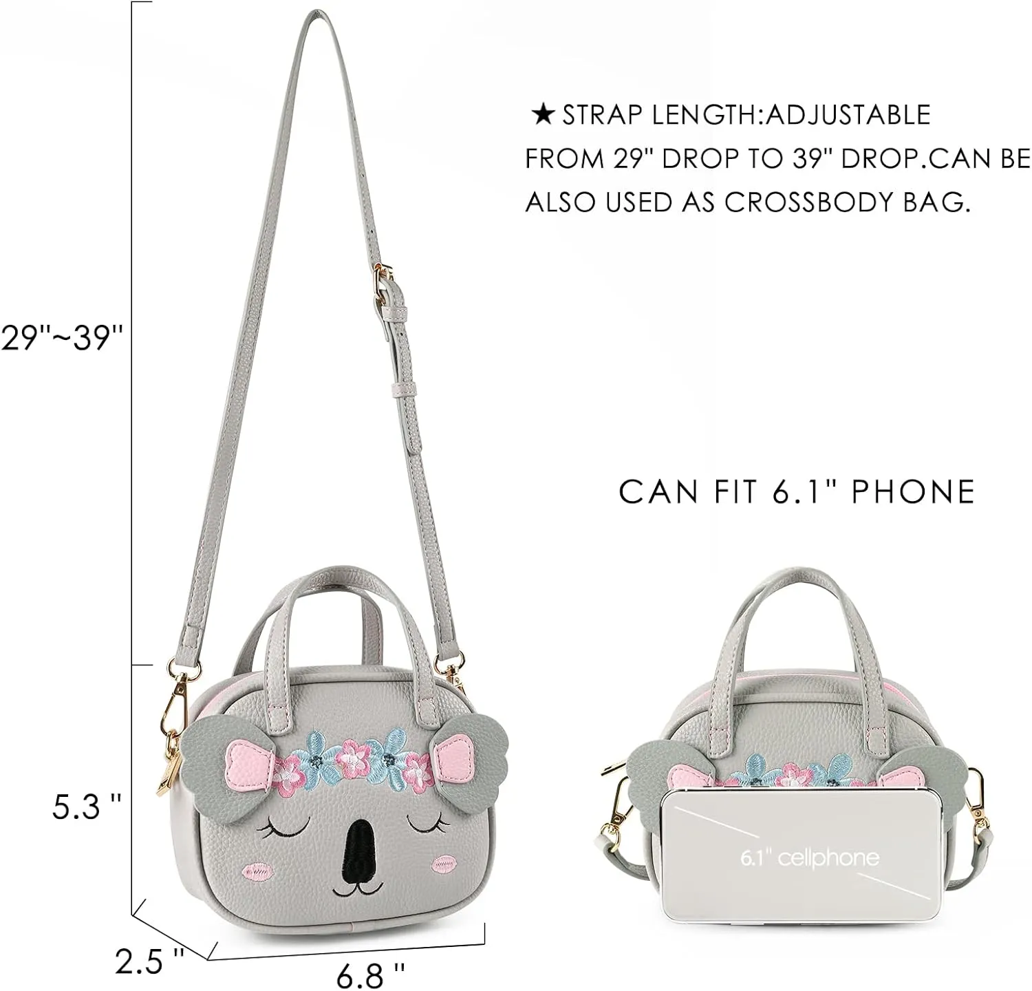 mibasies Toddler Purse for Little Girls Handbags Kids Age 3-8 Kola purse