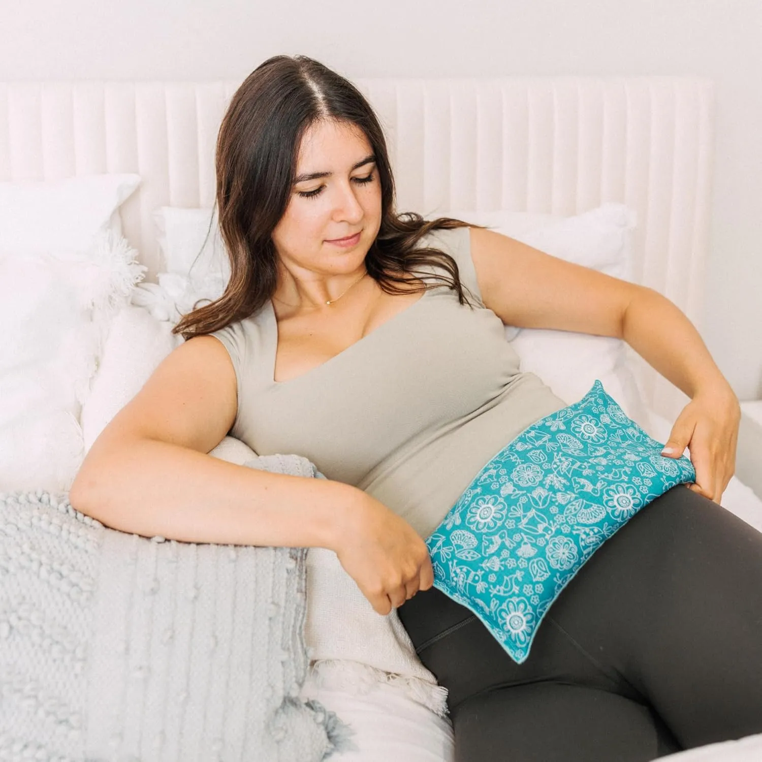 Microwavable Heating Pad, Hot Cold Pack for Sore Muscles, Back Pain, Cramps, Sports Injury (Football, Large- 12" x 6")