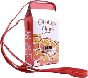 Milk Box Shoulder Bag PU Leather Cellphone Bag Small Crossbody Bags for Women