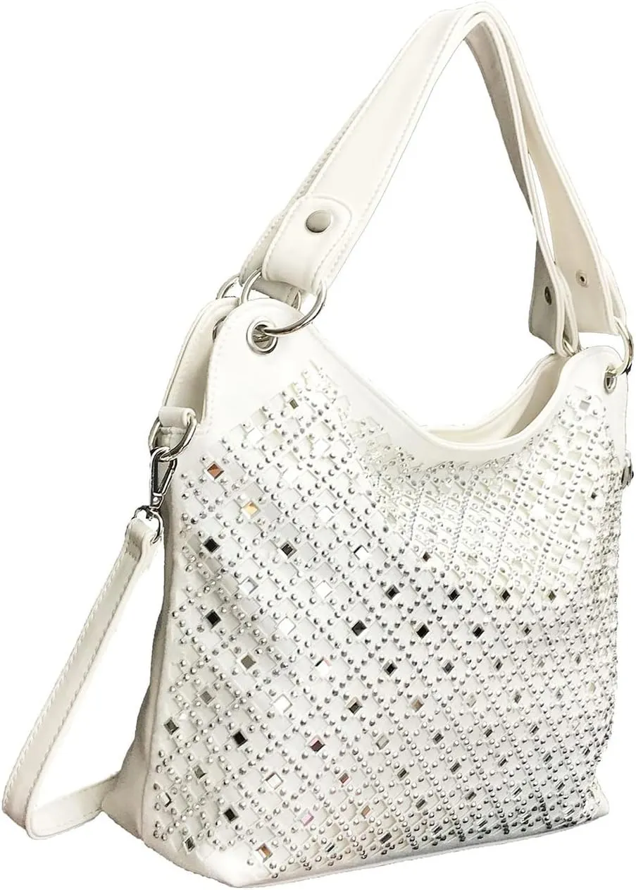 Mirror Double Handles Bling Purse